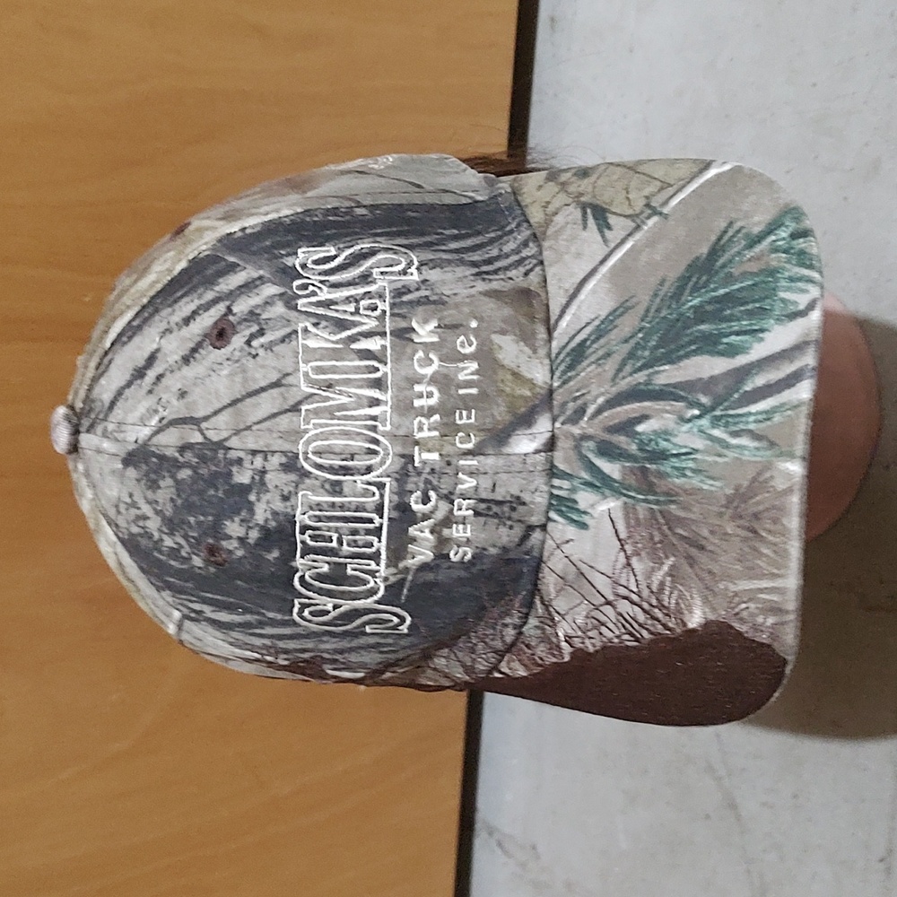 Schlomka's Vac Truck Services Inc. Camo Strap-on Hat Cap
